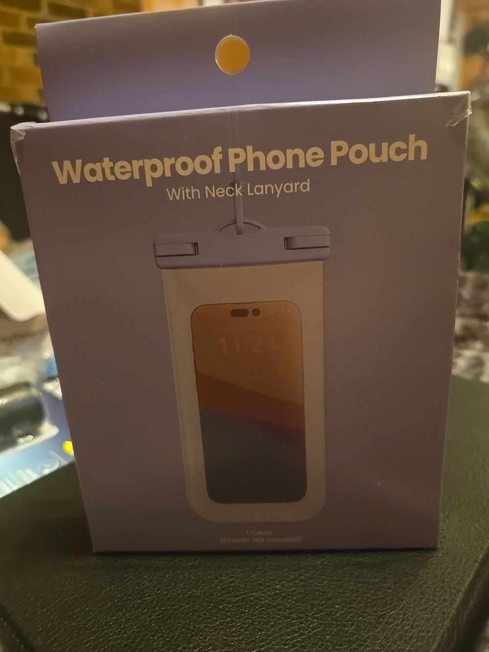 Waterproof Phone Pouch with Neck Lanyard - Purple